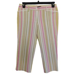 Karen Kane Multicolor Striped Capris